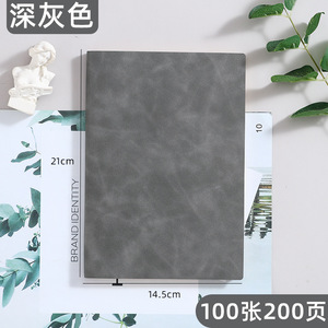 Hot Sale A56B5 PU <strong>Notebook</strong> Skin Feel Soft Leather Notepad Meeting Record Enterprise Business Customized LOGO School Supplies - Product Image 6