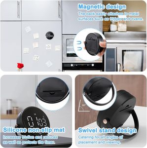 Timer da cucina con Timer digitale per conto alla rovescia magnetico conto alla rovescia sveglia con allarme forte e regolabile per bambini in classe - Product Image 5
