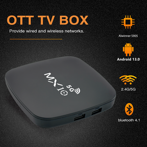 Android 13 1GB braccio Quad Core Cortex-A53 Dual Band Wifi6 BT4.1 4K Smart Android Tv Box Set Top Box M10 5G - Product Image 5