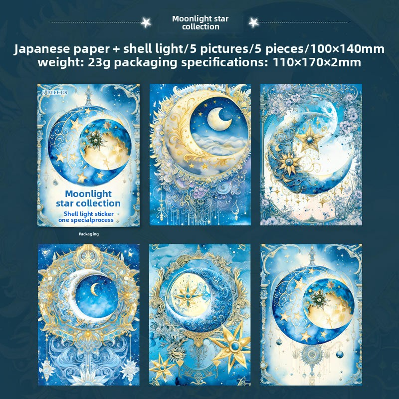 Une collection étoilée au clair de lune-bleu