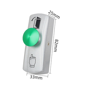 Cerradura de empuje de puerta de emergencia verde/rojo de alto impacto impermeable y liberación de interruptor de botón de salida de metal para control de acceso - Product Image 4