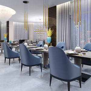 Diseño natural moderno simple personalizado 3D Max Rendering Plan Mesa de restaurante Espacio de comedor Diseño interior arquitectónico - Product Image 1