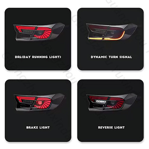 ホンダアコード10th Gen 2018-2022ホークアイスタイルDRLシーケンシャルターンシグナルライト付きカー<span class=keywords><strong>LED</strong></span>テールライトアセンブリ18-22