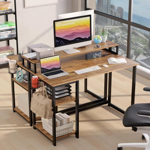 Muebles de oficina para el hogar, mesa de estudio, escritorio de ordenador de oficina multifuncional, estación de trabajo - Product Image 1