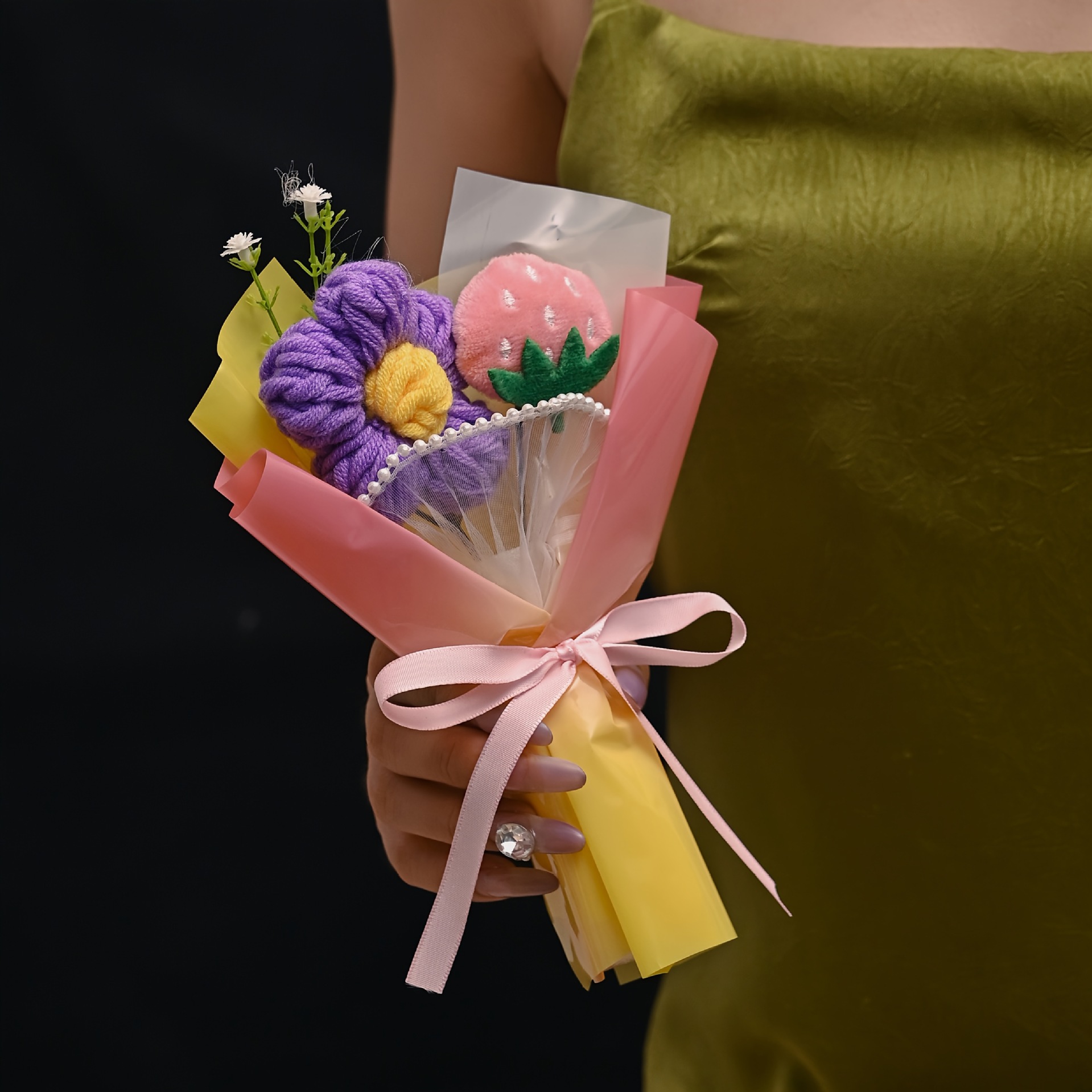 ช่อดอกไม้สีม่วงขนาดเล็ก