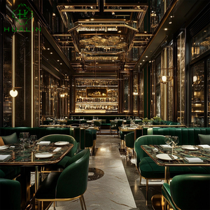 Hualin phong cách hiện đại nhà hàng chất lượng cao thiêu kết Đá Bàn ăn khách sạn Cafe chủ đề nhà hàng bàn ghế - Product Image 1