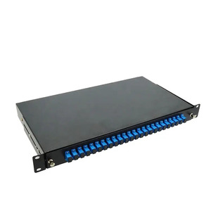 24-Port 48-Core 1U Pull-Out optik Fiber Terminal kutusu dağıtım çerçevesi LC tam Pigtails ile FTTH ağları için - Product Image 1