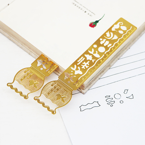 Bespoke Design Different Sizes Elegant Gold Plated Metal <strong>Stencil</strong> Bookmark Template <strong>Etching</strong> Hollow Business Gift Book Marker