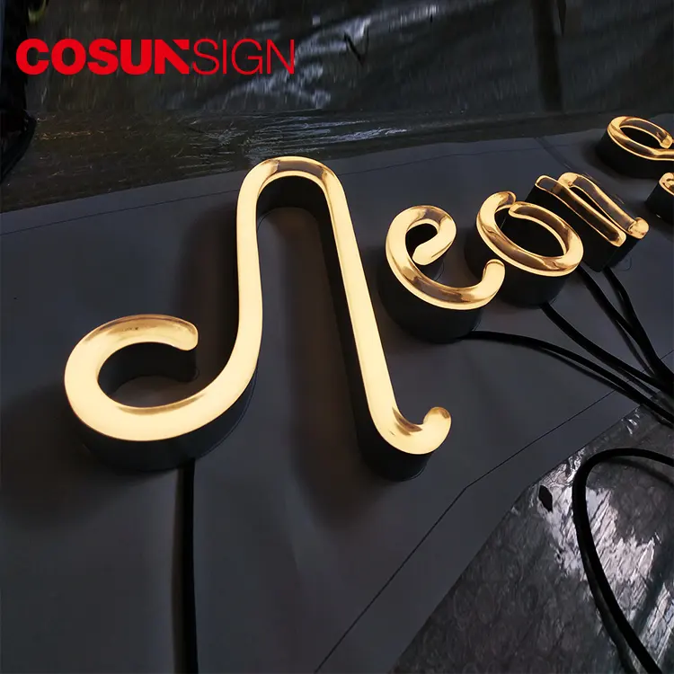 CosunSign LED and neon illuminated logo and letters
