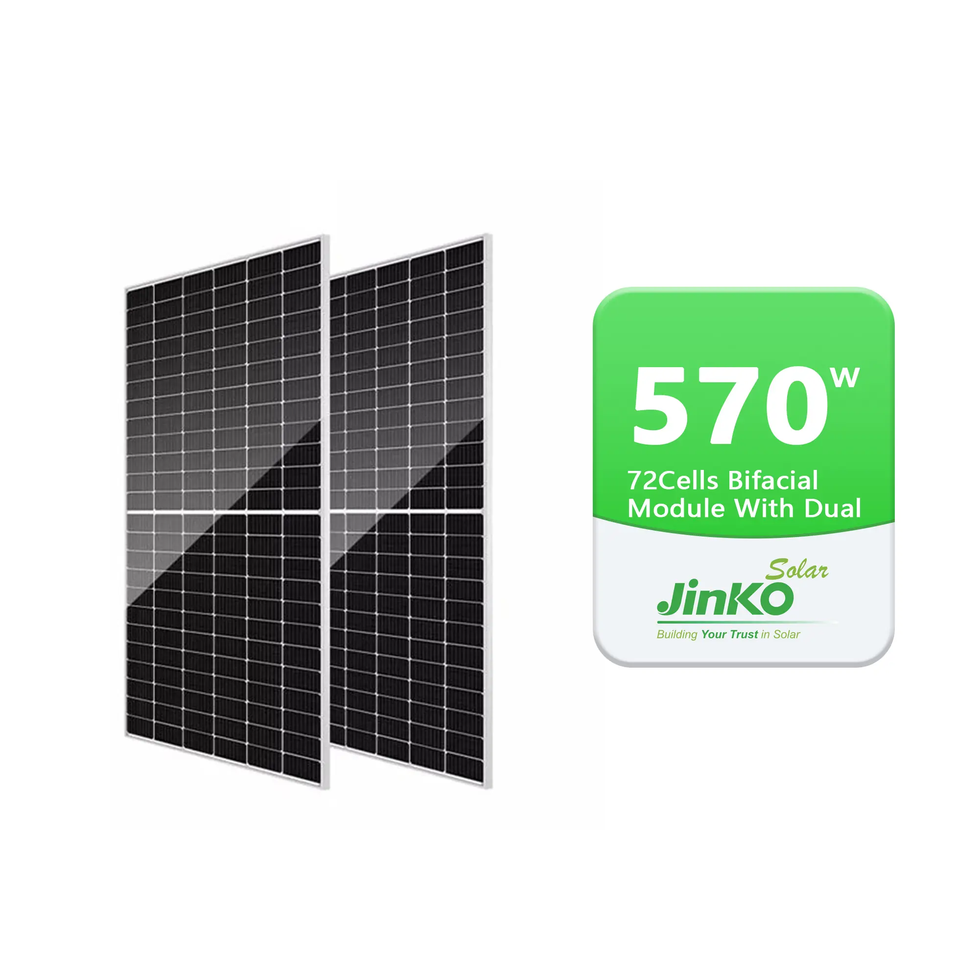 JINKO Tiger Neo 570 W 72HL4-BDV ZWEIBILIGES MODUL solarpanel mit kann im Werk verpackt und kontrolliert werden pv-Modul