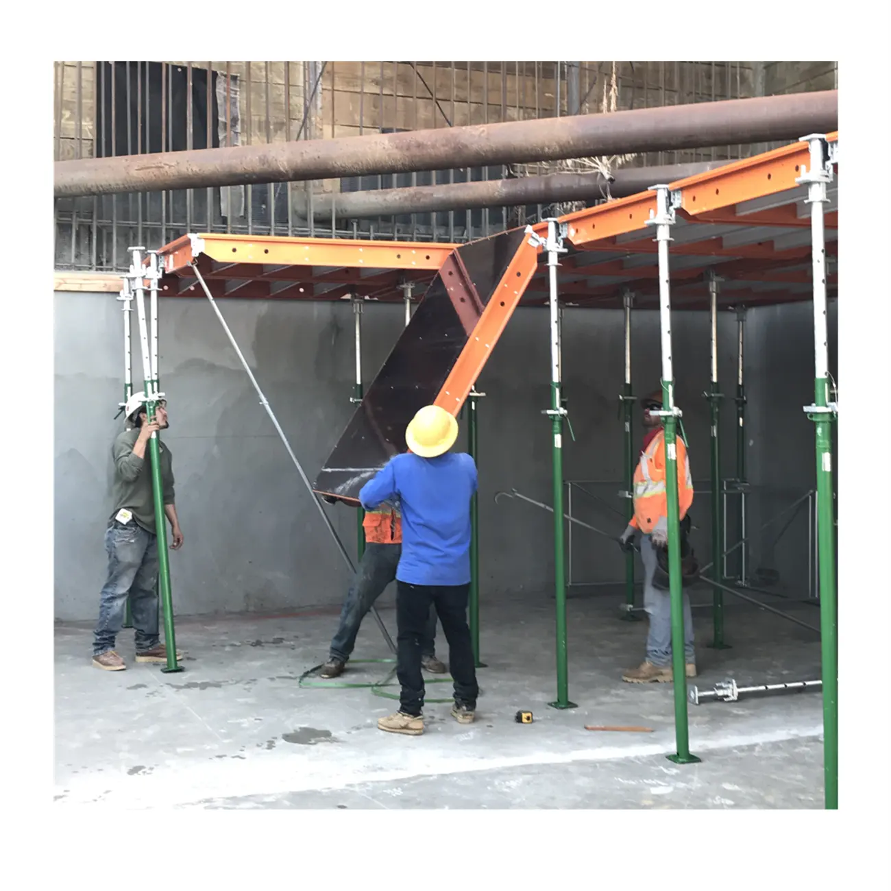 녹색 Formwork 패널 소품 Shoring Formwork 시스템 콘크리트