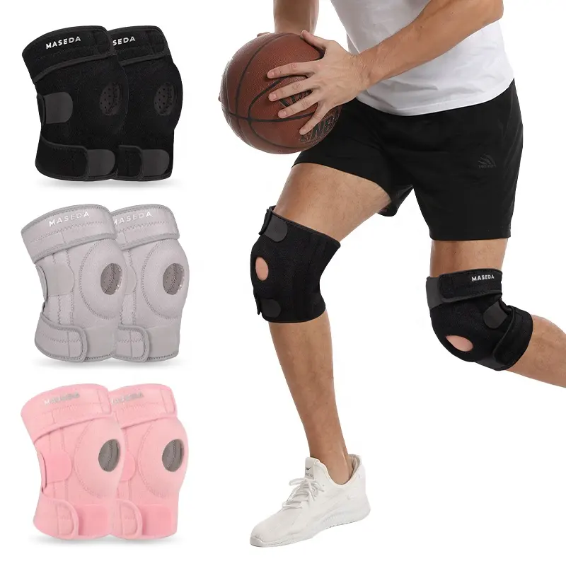 Deker lutut terbuka kompresi dapat disesuaikan untuk Olahraga