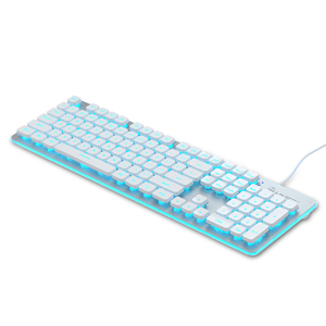 Membrana de juegos RGB para tableta, teclado silencioso con cable y llave iluminada con Chocolate para ordenador, Windows y PC