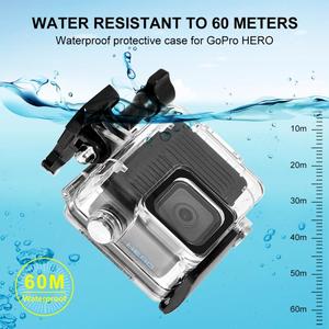 PULUZ 60m/196ft防水ハウジング保護ケースバックル付き基本マウント & ネジGoPro HERO 4K