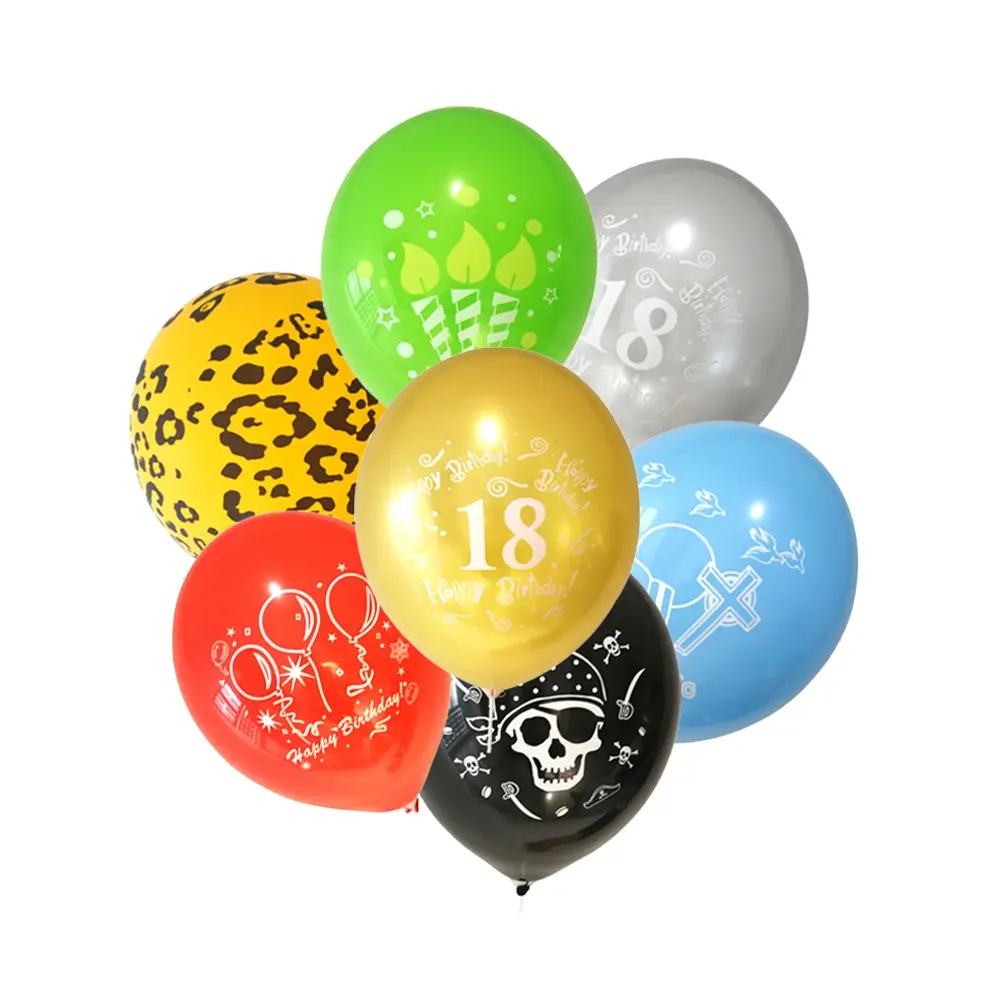 Gonfiabile Aria Elio Vernice di Lattice FAI DA TE Cartoon Anime Globos Della Mucca/Zebra/Tigre A Strisce/Zampa di Animale Stampato Ballon palloncino