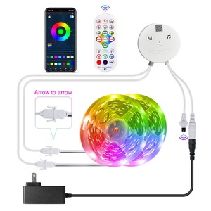 Controllo APP collegabile IP65 impermeabile 12 Volt SMD 5050 18LED RGB Smart 10M Kit striscia luminosa a strisce LED con telecomando e Controller - Product Image 6