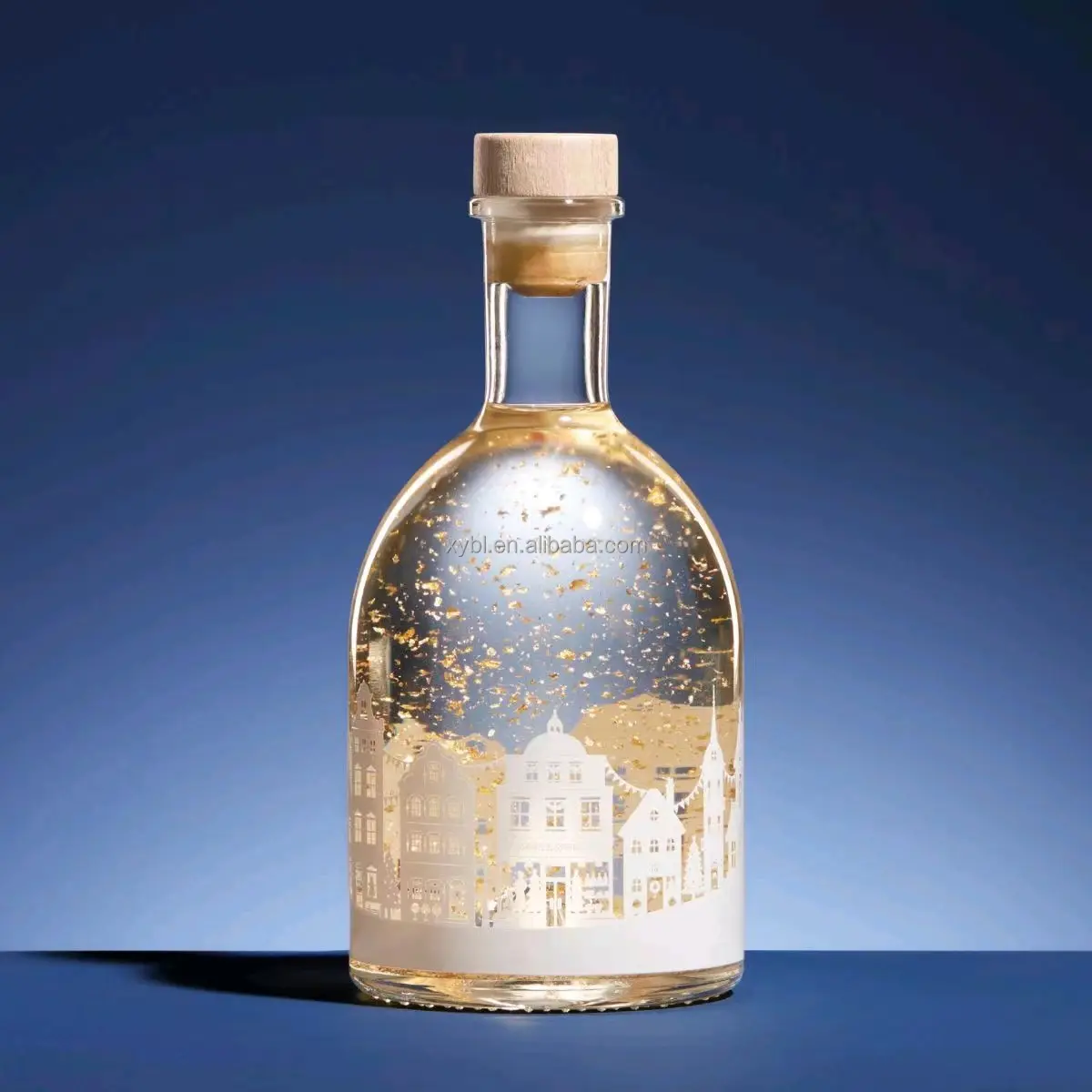 Deluxe decalcomania superficie 500 ml bottiglia di vetro personalizzata per Gin Tequila Whisky