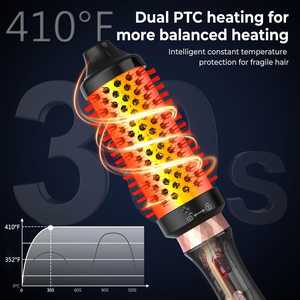 מקצועי 450f חם מסרק תרמי אנטי סטטי שיער חשמלי curler מברשת להחלפה מברשת שיער הוביל תצוגה צרפתית