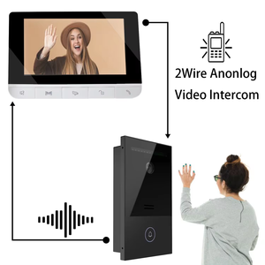 Sistema de intercomunicación de seguridad para el hogar con pantalla de 720p y 7 pulgadas con timbre de vídeo y cámara, Kit de 2 puertas con cable para Villa - Product Image 4