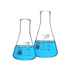 Borosilikat 3.3 cam 25 50 100 250 500 1000ml düz ağız doğru konik şişe Erlenmeyer Flask - Product Image 1