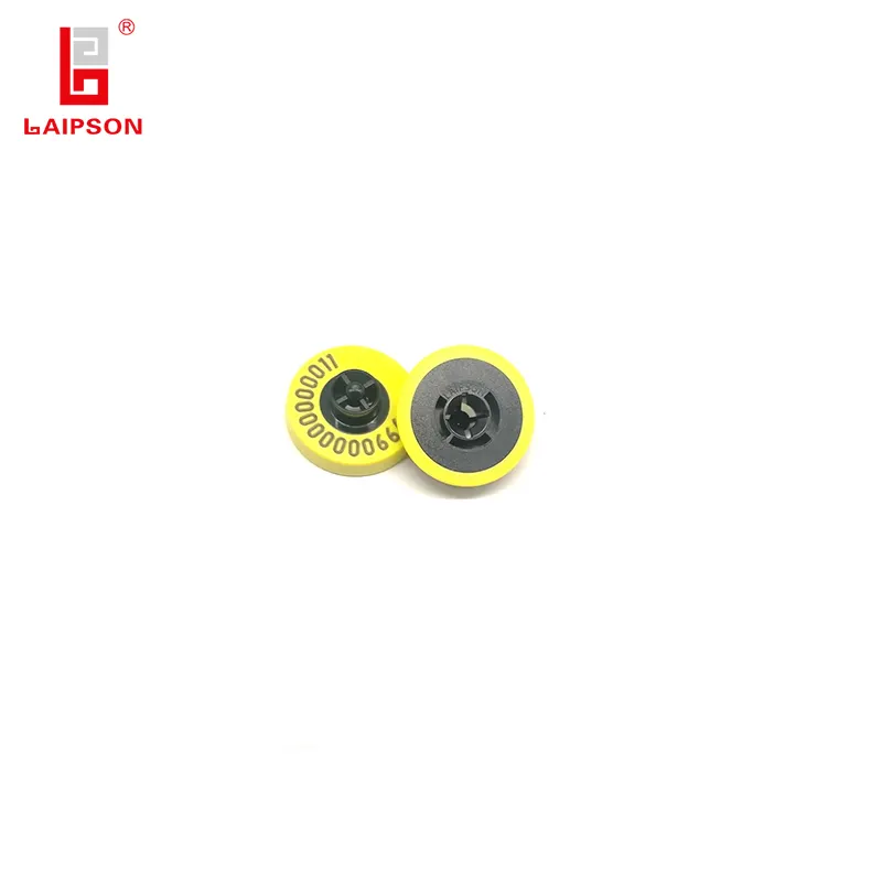 LAIPSON feedlot 30MM 작은 버튼 장거리 rfid 귀 태그 FDX-B/HDX