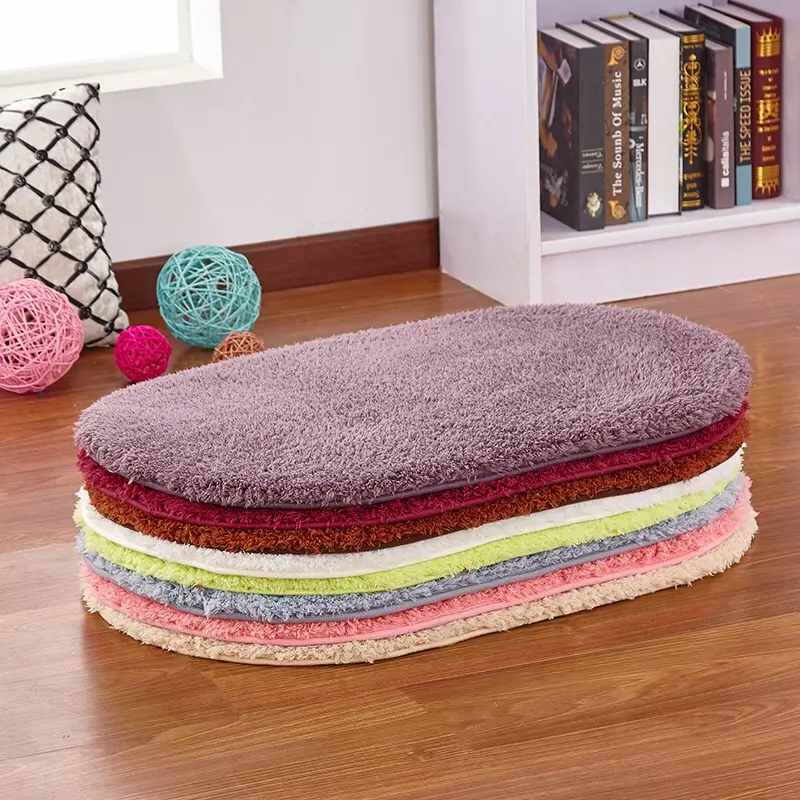 Color Oval shaggy luxury carpet and rugs fluffy warm area rug living room Floor Door Mat