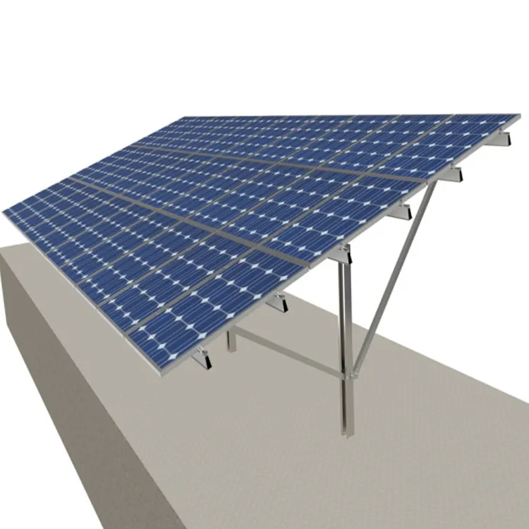 Panel Solar de aluminio de tecnología avanzada, poste de montaje en tierra, soporte de fijación, sistema de estructura, estante