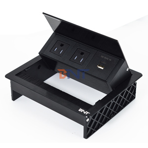 Muebles de escritorio para el hogar Enchufe de mesa multifunción Cubierta abatible Puerto USB A + C 2 salidas de CA 16A Corriente nominal IP44 - Product Image 1