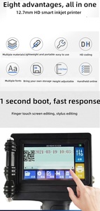 12.7mm Portable druck quick dry tinte karton worte charge eier verfallsdatum handheld inkjet drucker codierung maschinen