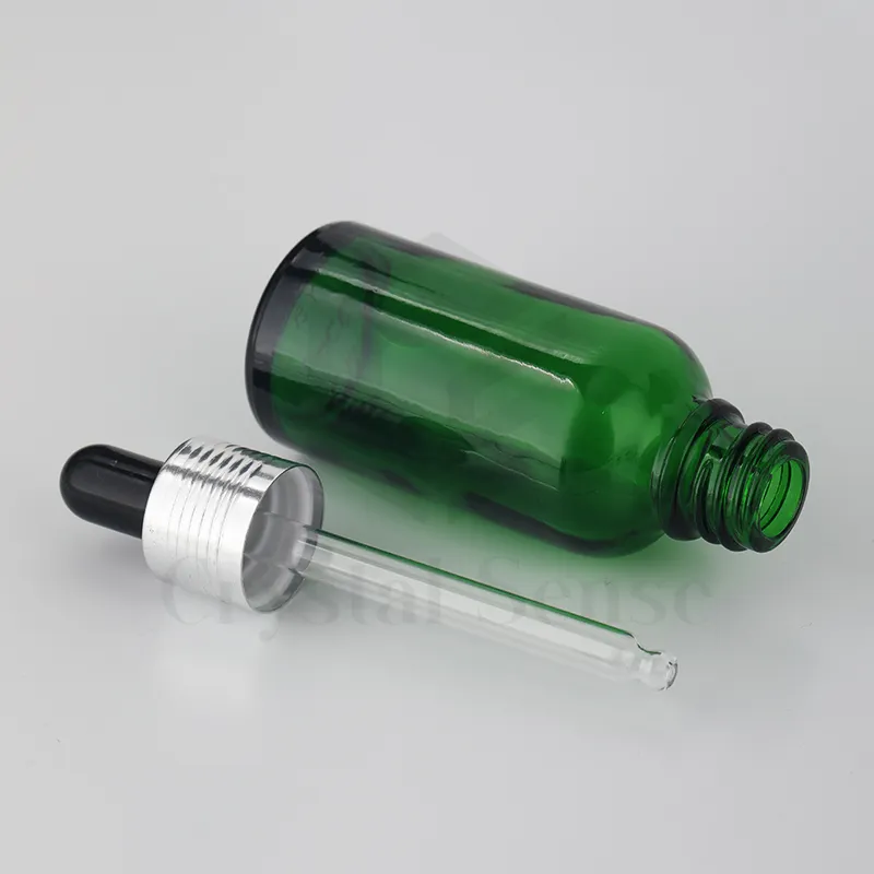 5ml 10ml 15ml 20ml 30ml 50ml 100ml Green Glass Essential Oil Dropper Bottle Hair Growth Oil Glass Bottle Beard Care Oil Bottle