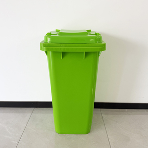 矩形塑料垃圾桶绿色商用垃圾容器带轮子HDPE移动垃圾桶收集 - Product Image 4