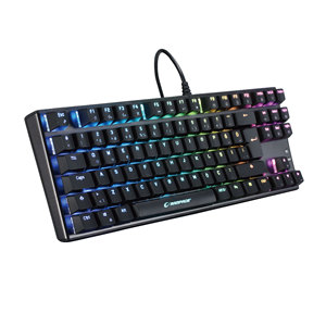 SK-608 คีย์บอร์ดเกมแบบมีสาย 87 คีย์ส่องสว่างคอมพิวเตอร์สํานักงานคีย์บอร์ด PC ภาษารัสเซียวัสดุ ABS สวิทช์สีแดง - Product Image 1