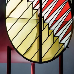 Sürümleri Milano İtalyan tarzı Credenza serisi köln katedrali vitray yan kabin şarap dolabı - Product Image 4