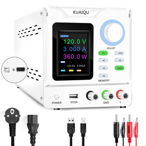 プログラム可能な120V3A電源を備えたDC電源可変メモリリコールを備えた調整可能な調整済みスイッチング電源 - Product Image 1