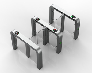 Torniquetes de puerta oscilante de barrera de brazo de caída de solapa de entrada de tarjeta RFID automática de alta velocidad para un control de acceso eficiente - Product Image 4
