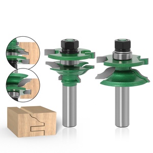 TGS 2pc 12mm Shank Raised Panel Cabinet Door Router Bit Set Coated Woodworking <strong>Cutter</strong> Milling CNC Controlled ODM OEM Customized - Product Image 1