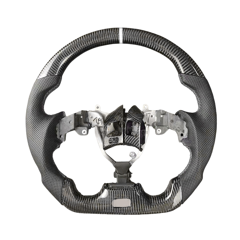 White alignment mark+carbon fiber+perforated leath