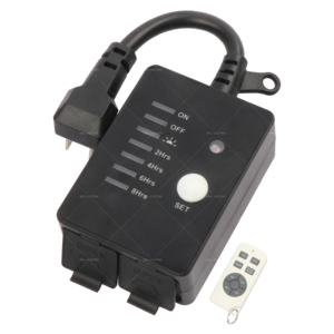 Presa remota esterna presa Timer spina, TESSAN interruttore di controllo Wireless con 2 messa a terra, crepuscolo per alba sensore di luce per stringa Li - Product Image 1