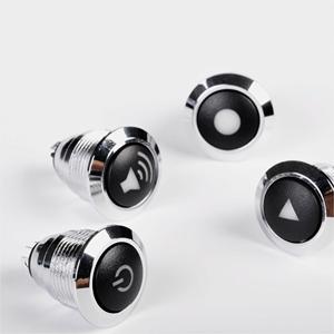 Knopfsc halter 3A Edelstahl verriegelung und momentaner wasserdichter Druckknopf schalter mit Licht - Product Image 1