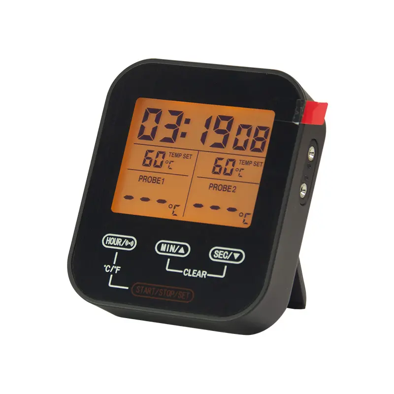 EMAF-termómetro digital de cocina para el hogar, dispositivo para horno microondas de 2 canales, con retroiluminación