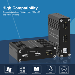 4K 60Hz HDMI KVM USB光纤扩展器OM3/4多模液晶光纤300米4k hdmi光纤扩展器 - Product Image 2