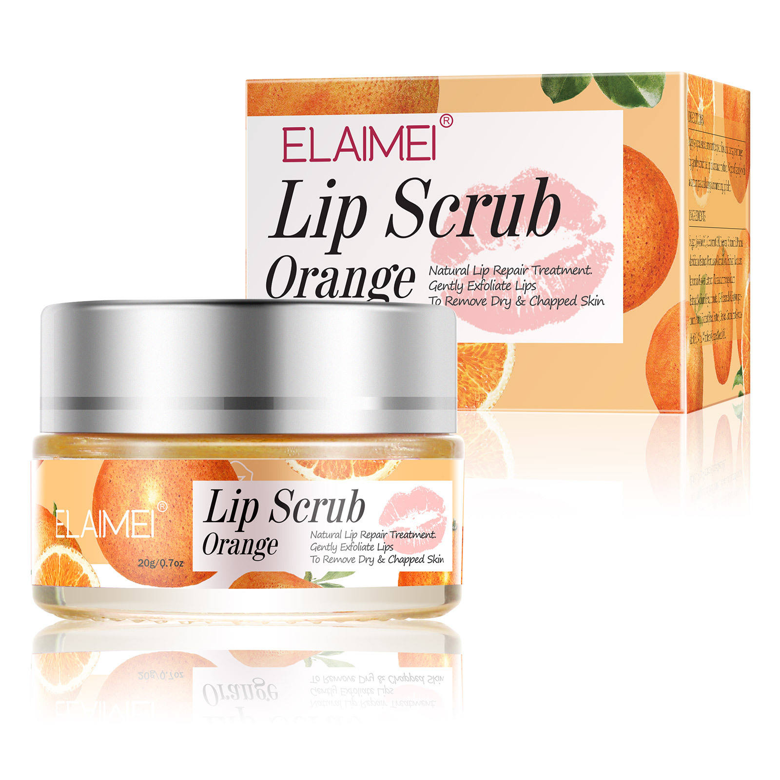 Orange lip scrub