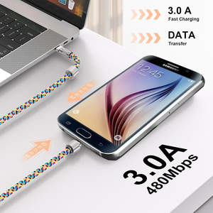 New Trending 60W PD Fast Charge <strong>USB</strong> Type C Cord Bracelet <strong>2</strong> in <strong>1</strong> Mobile Phone Lanyard Charging Data Cable Factory Price - Product Image 2