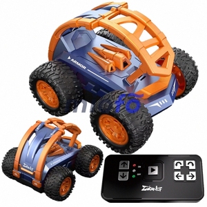360 Degree Rotating Auto Demonstration <strong>LED</strong> Car Lights Lighted Remote Control Cool <strong>RC</strong> Drift Toys with USB Cable Included - Product Image 3