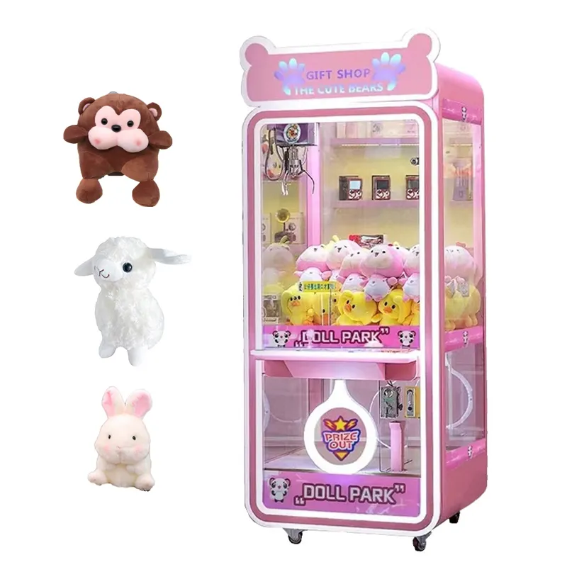 Yeni stil sikke işletilen oyuncak kapma makinesi Arcade çocuklar pençe makinesi vinç makinesi satılık