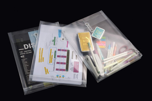 Großhandel durchsichtige Kunststoff umschläge Poly umschläge Erweiterbare Dateien Dokument ordner mit Knopf und Schnur verschluss - Product Image 3