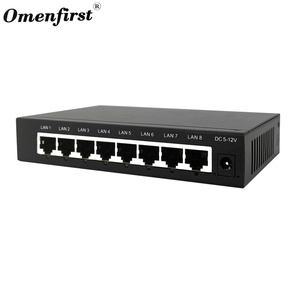 Interruptor rápido de 8 portas com 2 rj45, interruptores de rede 10/100mbps