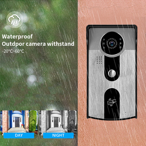 Timbre de intercomunicador de vídeo de alta calidad con desbloqueo de tarjeta RFID y función de visión nocturna Sistema de timbre de intercomunicador de vídeo para Villa - Product Image 3