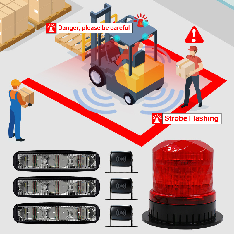 Radar and forklift warning lights