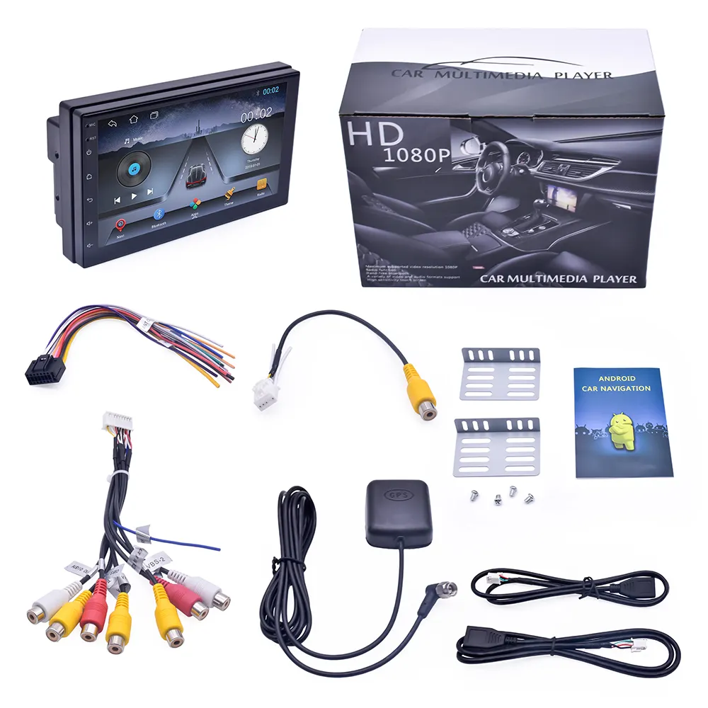 Android Car Đài MP5 7Inch Màn Hình Cảm Ứng 2 Din Đa Phương Tiện DVD Player Stereo Monitor Universal Car Đài Phát Thanh Với Máy Ảnh (Tùy Chọn)